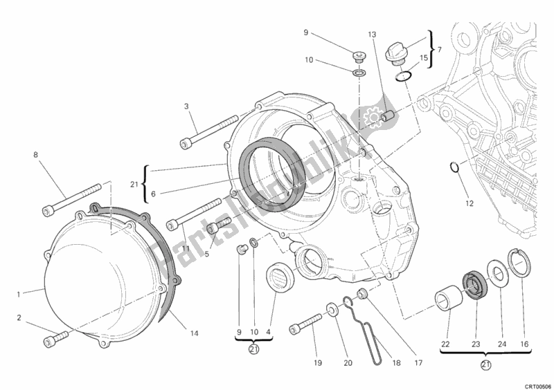 Todas las partes para Cubierta De Embrague, Exterior de Ducati Superbike 1198 R 2010